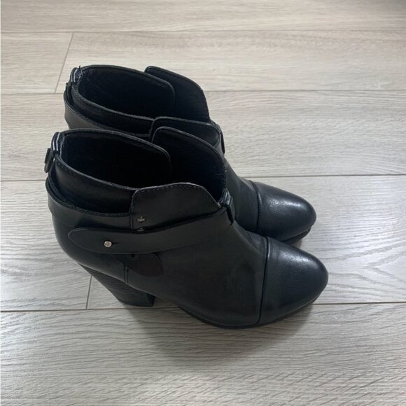 RAG & BONE Harrow Black Leather Ankle Boots - Picture 4 of 13